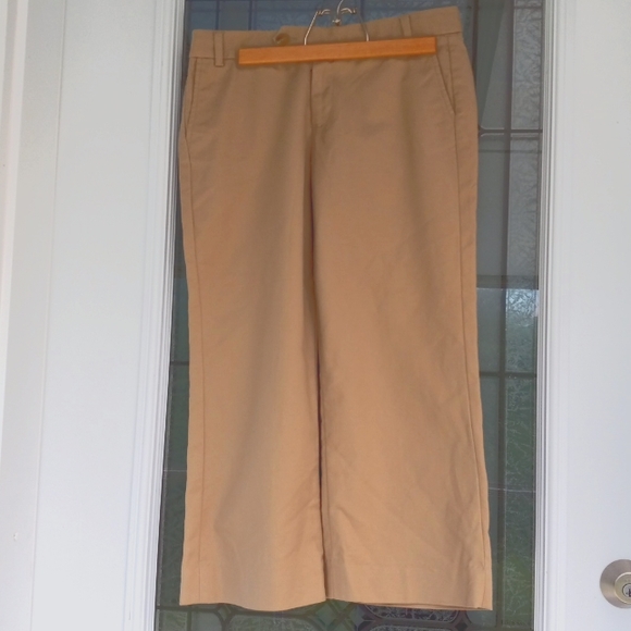 GAP Wide Leg Size4 Ankle Gapstretch Beige Women's Pants(above ankles) 97% Cotton - Picture 1 of 12